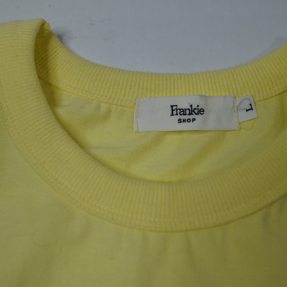 The Frankie Shop Yellow Eva Shoulder Pad Boho Sleeveless Round neck T-shirt - Picture 8 of 10